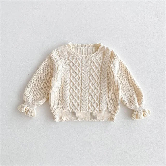2pcs Ruffle Sweater Pants Set