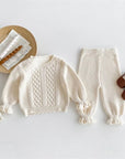 2pcs Ruffle Sweater Pants Set