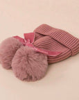 Double Pom Pom Knit Hat