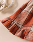 Plaid Ruffle Overall Dress