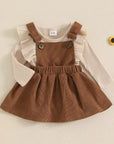 Corduroy Overall Dress Set