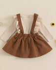 Corduroy Overall Dress Set