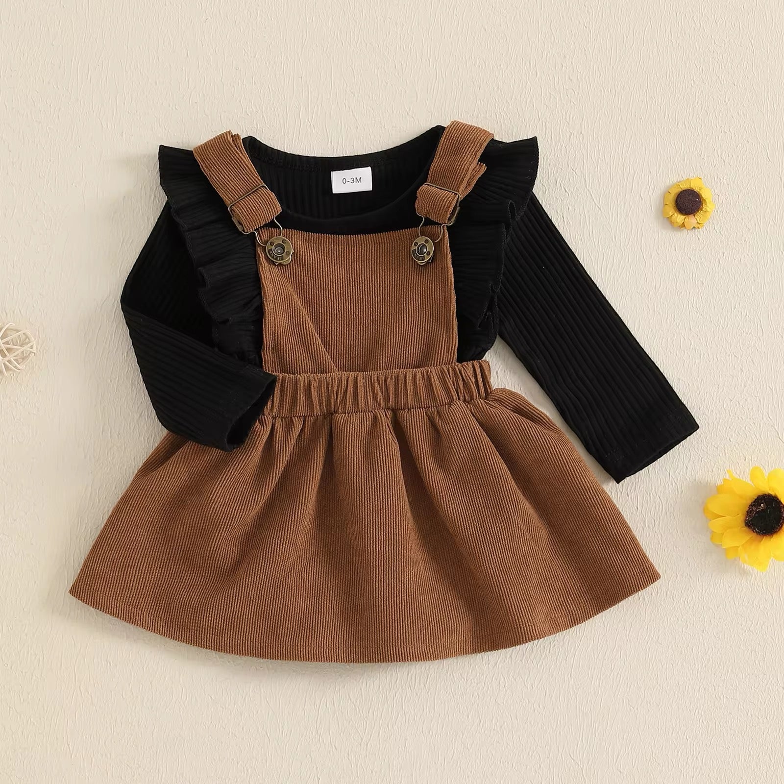 Corduroy Overall Dress Set TinyTeenyTots Corduroy Overall Dress Set TinyTeenyTots