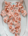 Pumpkin Patch Bloom Ruffle Onesie Set