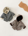 Corduroy Plaid Reversible Hooded Jacket