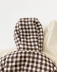 Corduroy Plaid Reversible Hooded Jacket