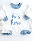 He’s Here Announcement Bubble Romper
