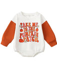 Pumpkin Patch Sweater Romper (Orange)