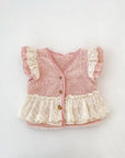 Vintage Lace Trim Fuzzy Vest