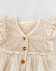 Vintage Lace Trim Fuzzy Vest