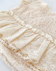 Vintage Lace Trim Fuzzy Vest