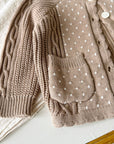 Cozy Heart Cable Knit Cardigan