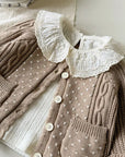Cozy Heart Cable Knit Cardigan