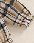 Plaid Long Sleeve Romper