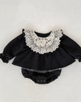 Noir Lace Romper Dress