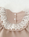 Rosé Lace Romper Dress