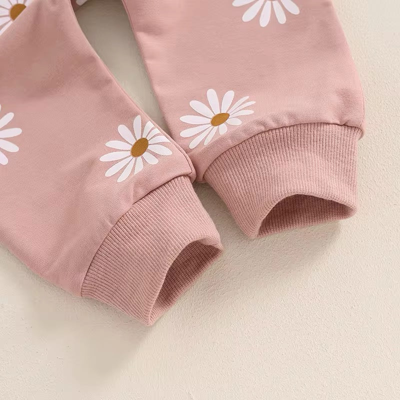 2pcs Floral  Sweatsuit Set