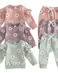 2pcs Floral Sweatsuit Set