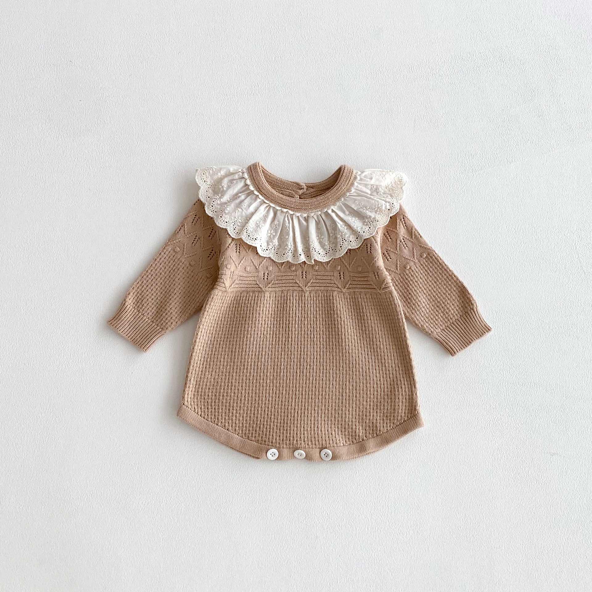 Maple Lace Knit Romper