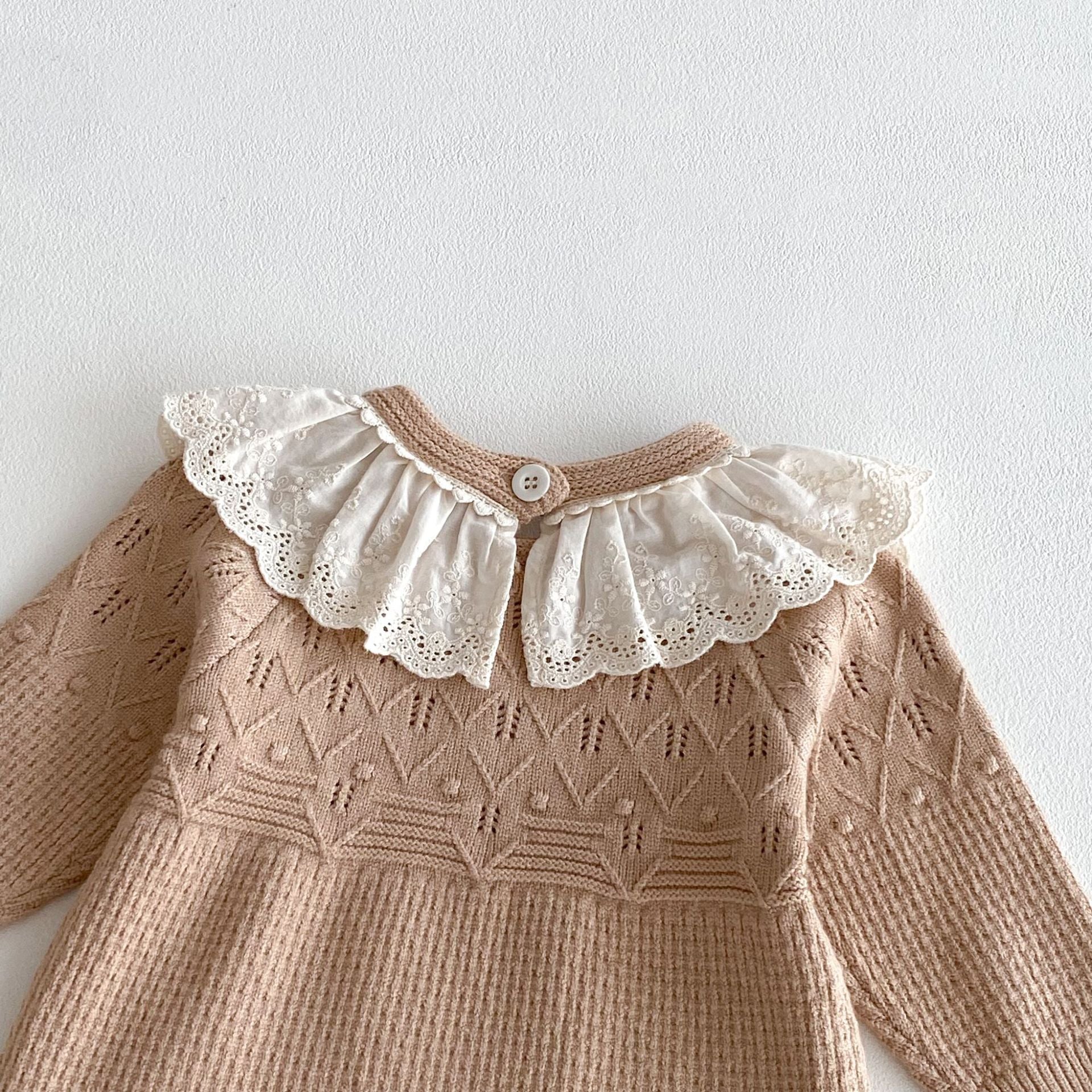Maple Lace Knit Romper