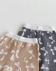 Bow Blossom Knit Gray Set