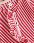 2pcs Red Stripes Onesie
