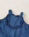 Heart Denim Romper