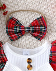 Holiday Tartan Ruffle Romper Set