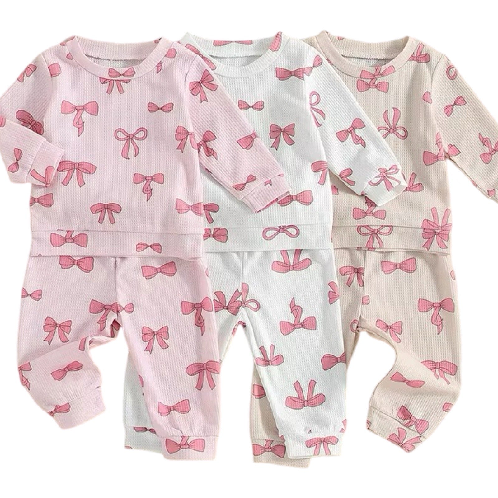 2pcs Bow Waffle Set