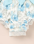 Ruffle Floral Blue Romper