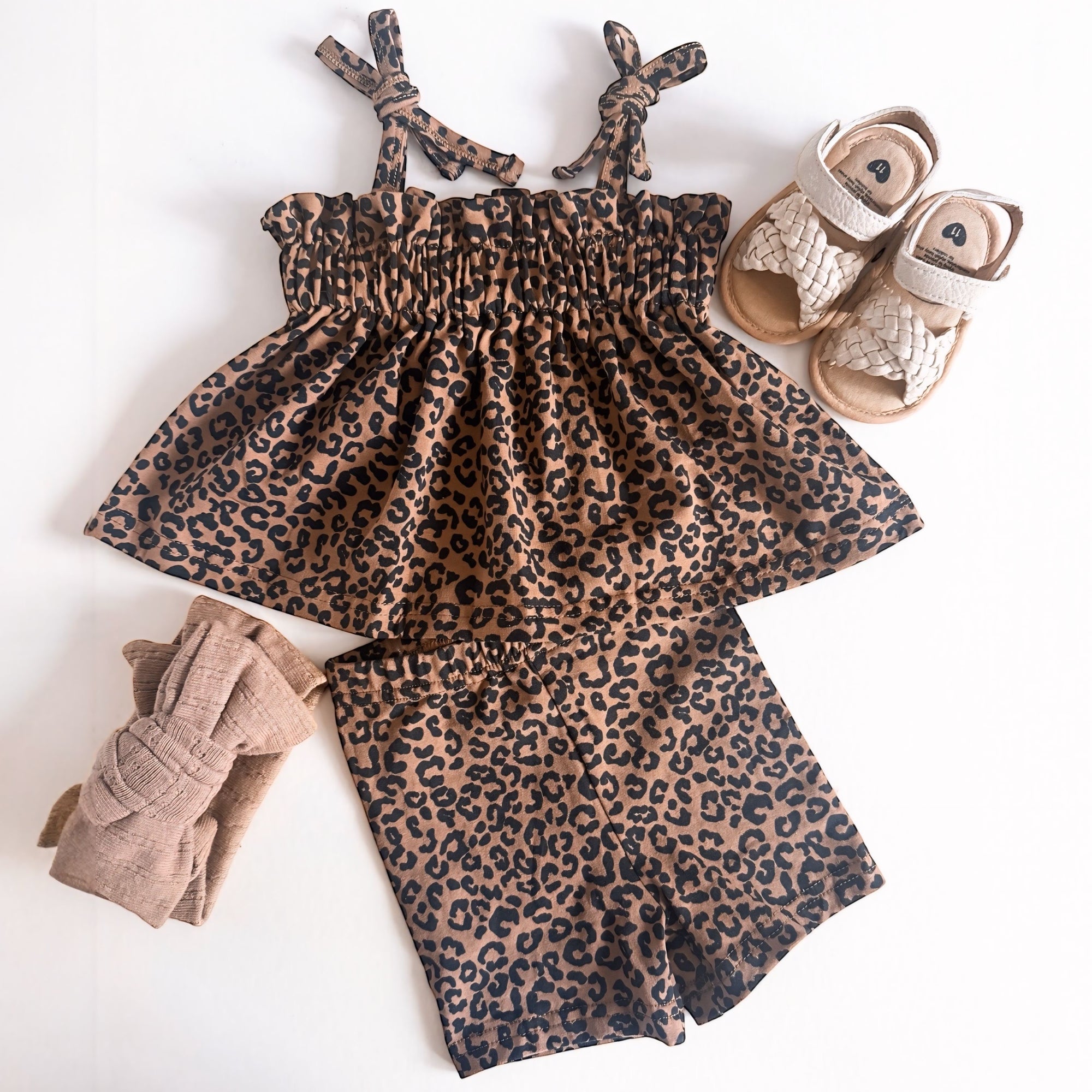 2pcs Camisole Biker Shorts Set