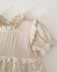 Ruffled Floral Lace Romper