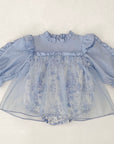 Ethereal Blue Ruffle Dress