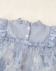 Ethereal Blue Ruffle Dress
