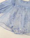 Ethereal Blue Ruffle Dress