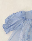 Ethereal Blue Ruffle Dress