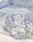 Ethereal Blue Ruffle Dress