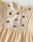 Vintage Blossom Embroidered Romper