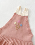 Whimsy Knit Embroidered Romper