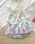 Rosewater Lace Bow Romper