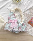 Rosewater Lace Bow Romper