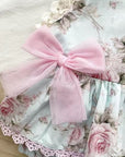 Rosewater Lace Bow Romper