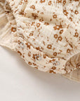 Floral Smocked Ruffle Romper Set