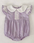 Lavender Lace Collar Bubble Romper