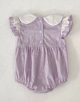 Lavender Lace Collar Bubble Romper