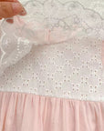 Blush Eyelet Ruffle Bubble Romper
