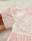Blush Eyelet Ruffle Bubble Romper