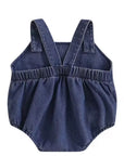 USA Embroidered Denim Romper