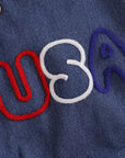 USA Embroidered Denim Romper