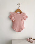 Rosy Ruffle Flutter Romper